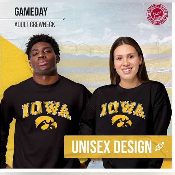 NEW-Iowa State University, long sleeve, black sweatshirt, official LM - Picture 2 of 10